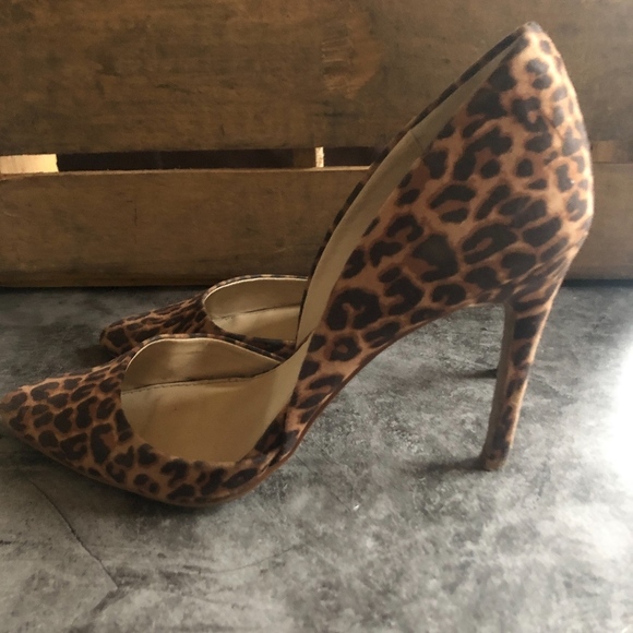 Mia Margo Leopard Print D'Orsay Heels 8.5 - Picture 3 of 8